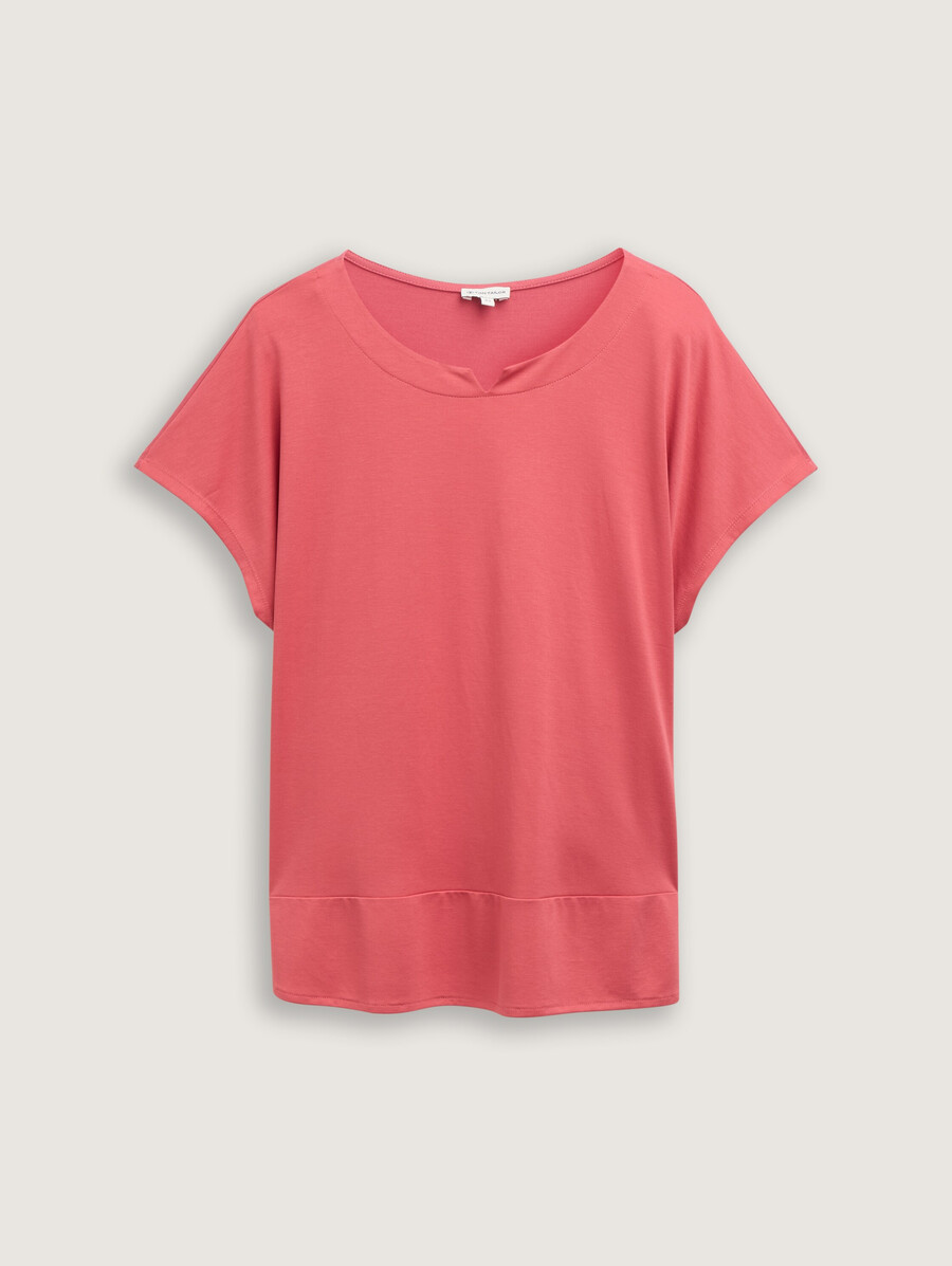 talla grande - camiseta en mezcla de materiales