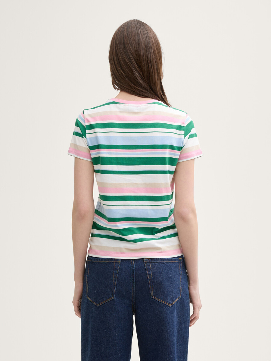 camiseta con estampado de rayas
