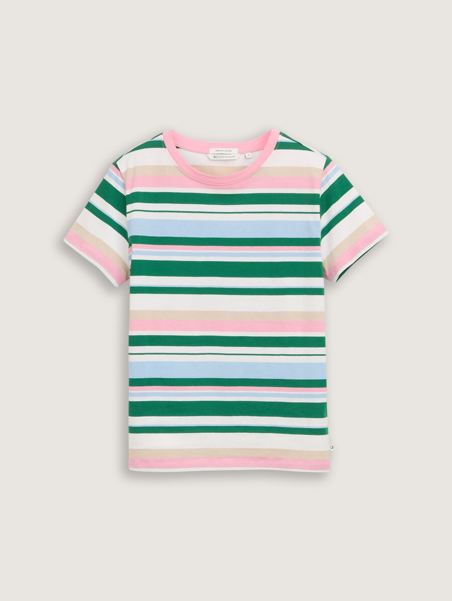 camiseta con estampado de rayas