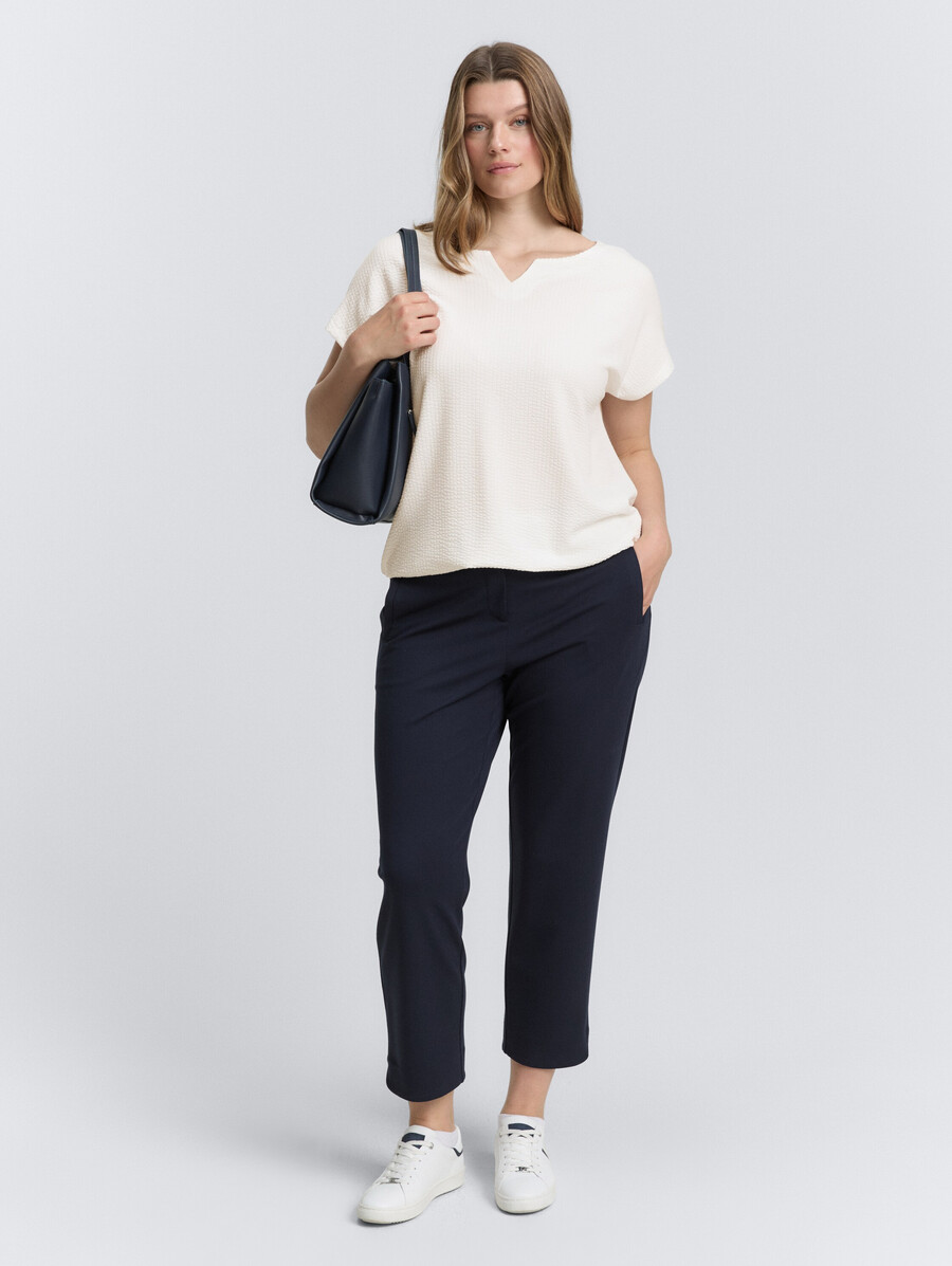 talla grande - camiseta en mezcla de materiales