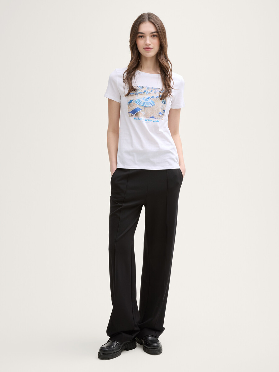 camiseta con estampado fotográfico