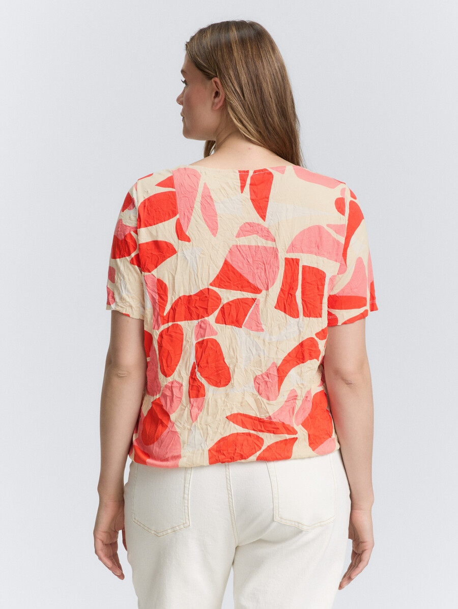 talla grande - camiseta arrugada con estampado