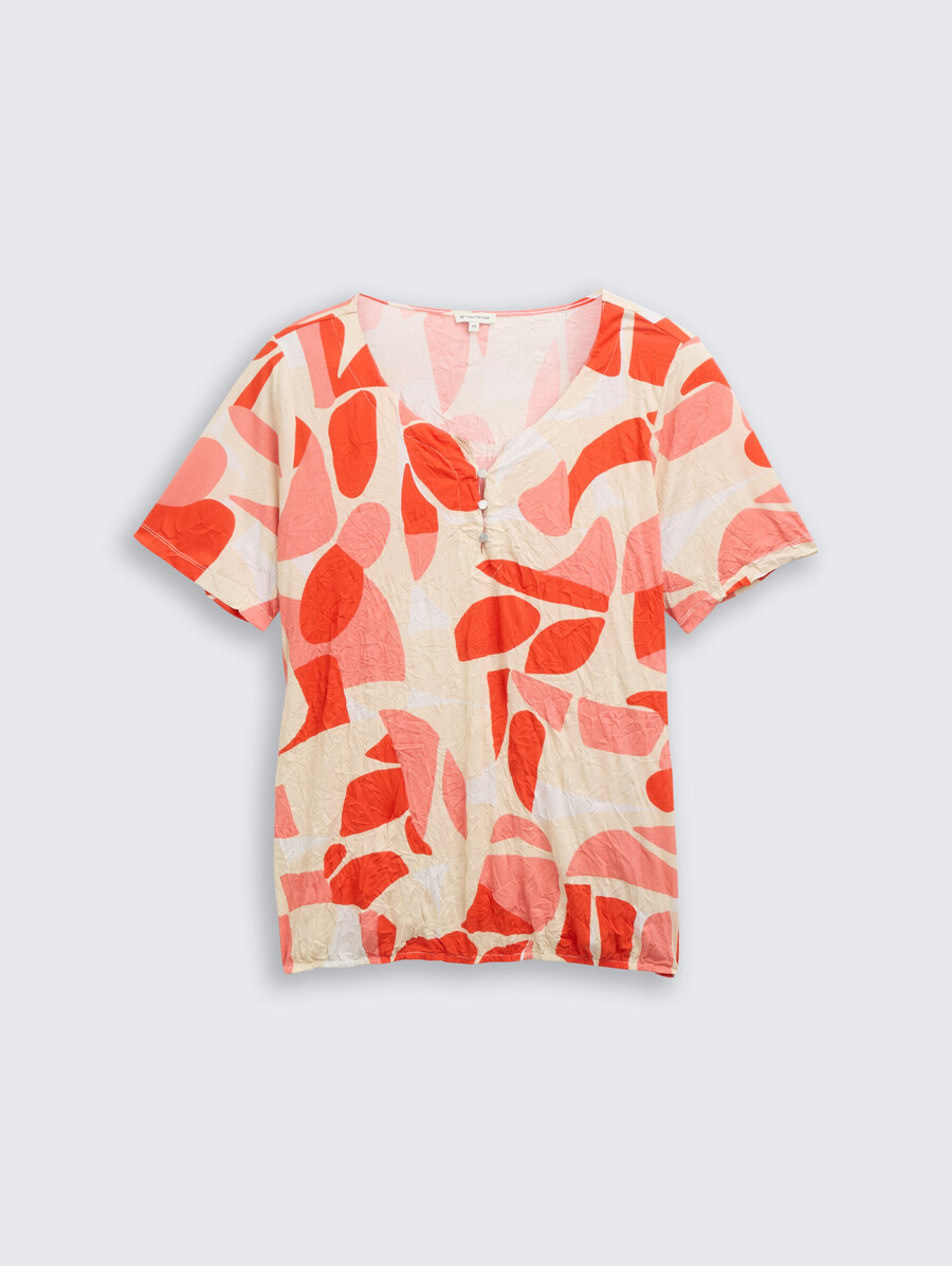 talla grande - camiseta arrugada con estampado