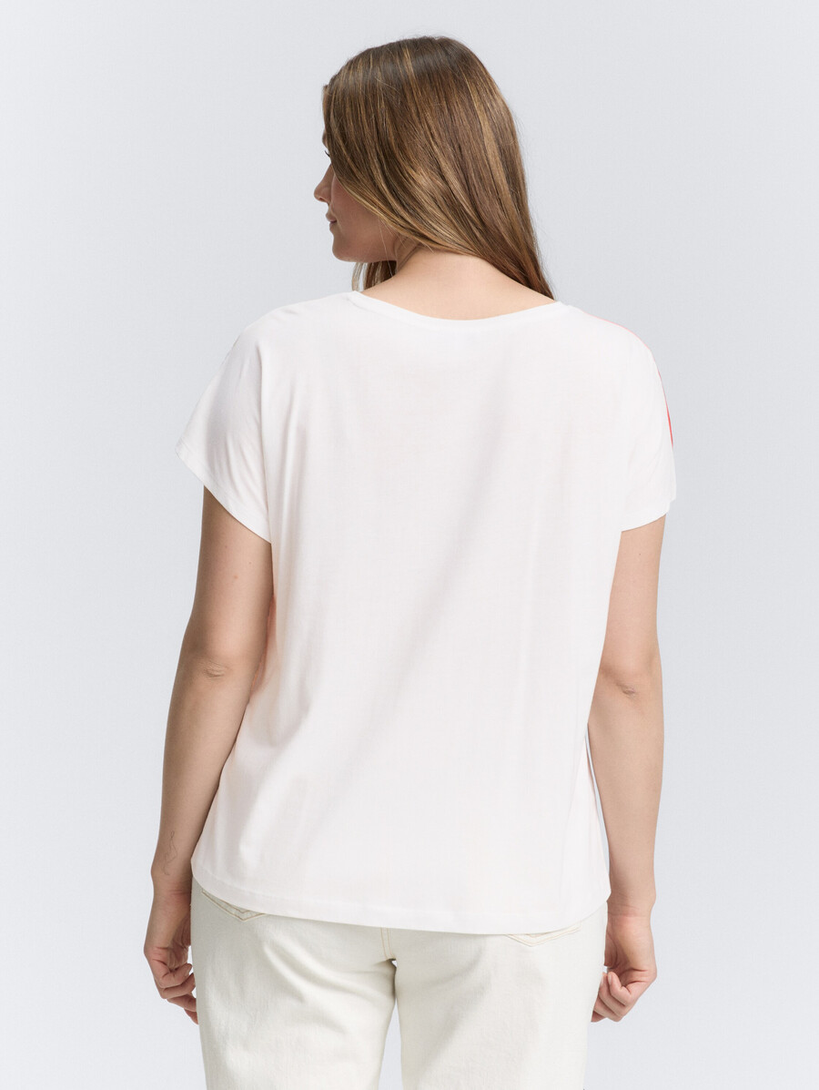 talla grande - camiseta en mezcla de materiales