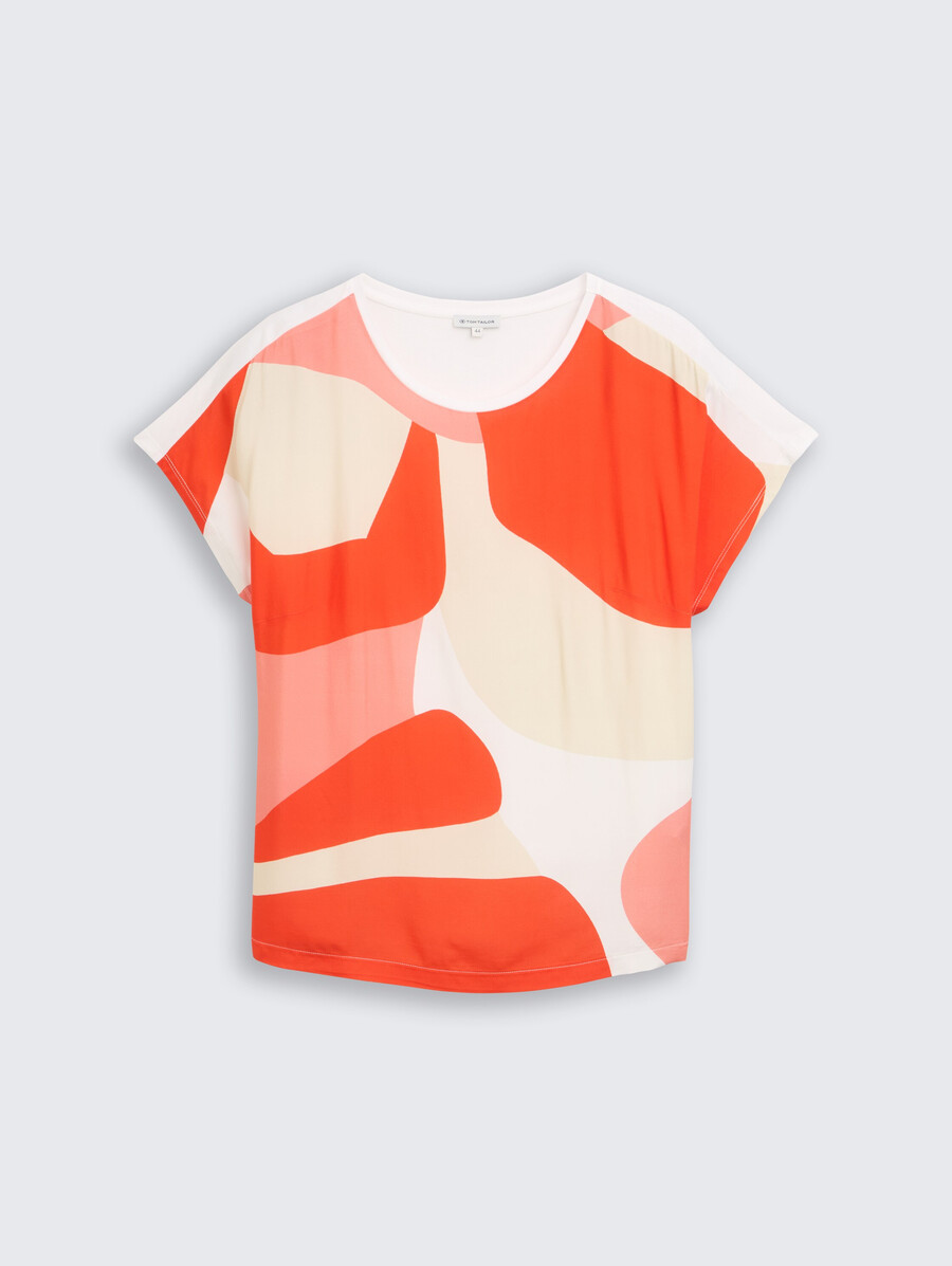 talla grande - camiseta en mezcla de materiales