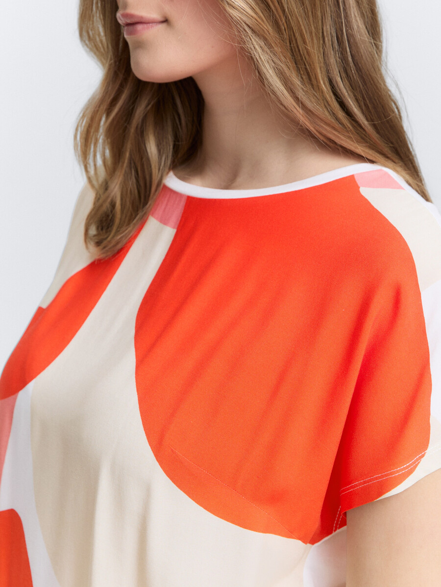 talla grande - camiseta en mezcla de materiales