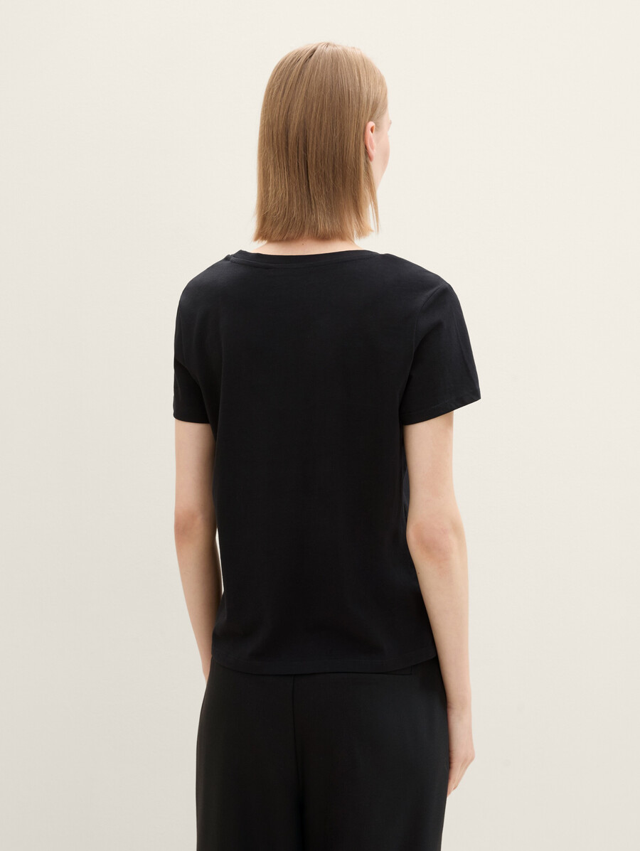 camiseta con cuello en v en pack de 2