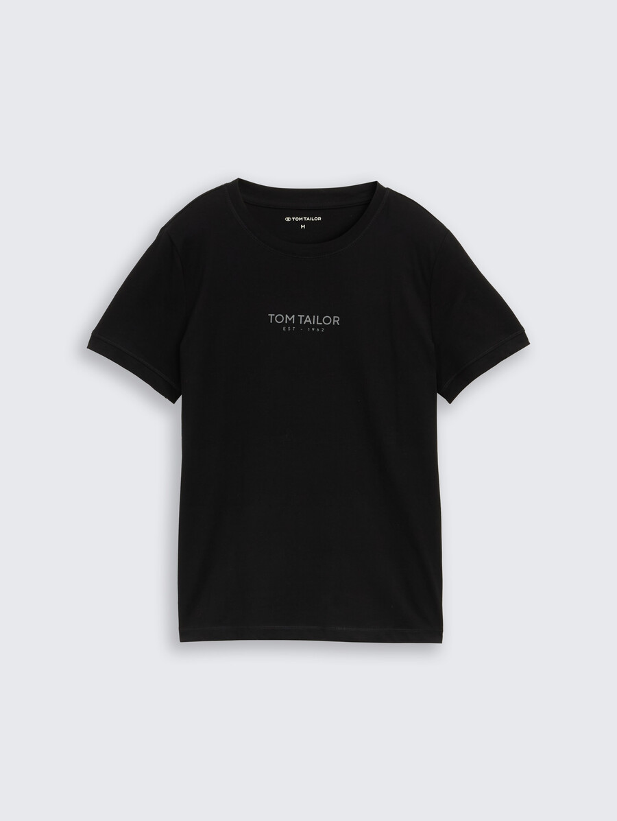 camiseta con estampado de logotipo