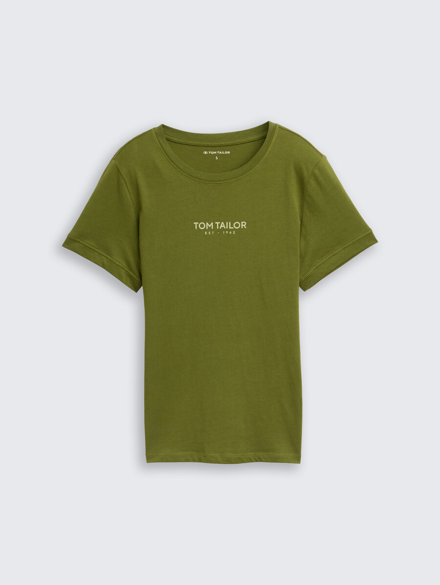 camiseta con estampado de logotipo