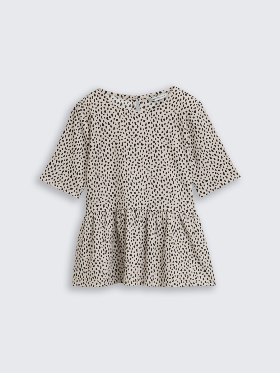 camiseta jacquard con peplum