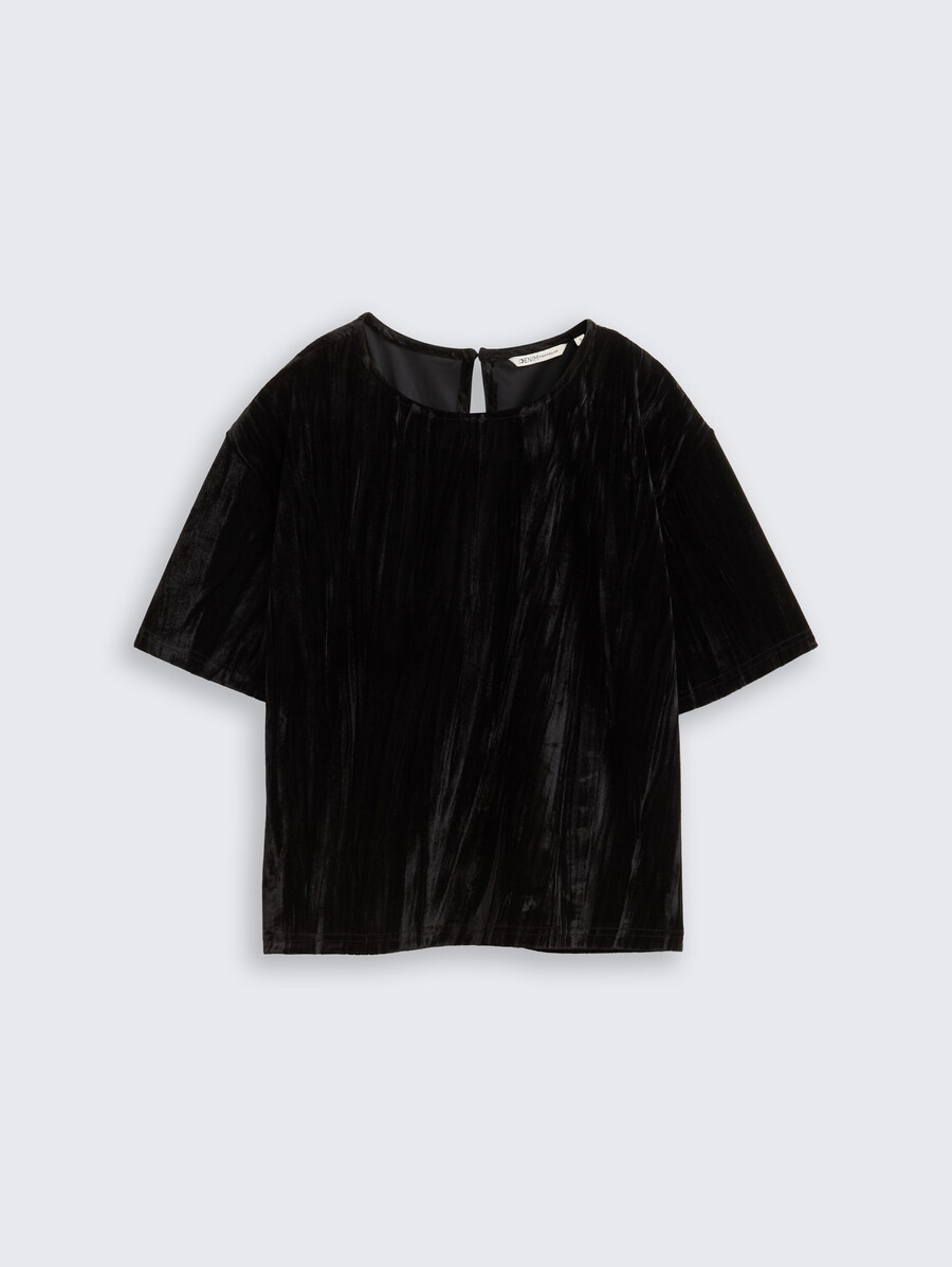 camiseta holgada de terciopelo