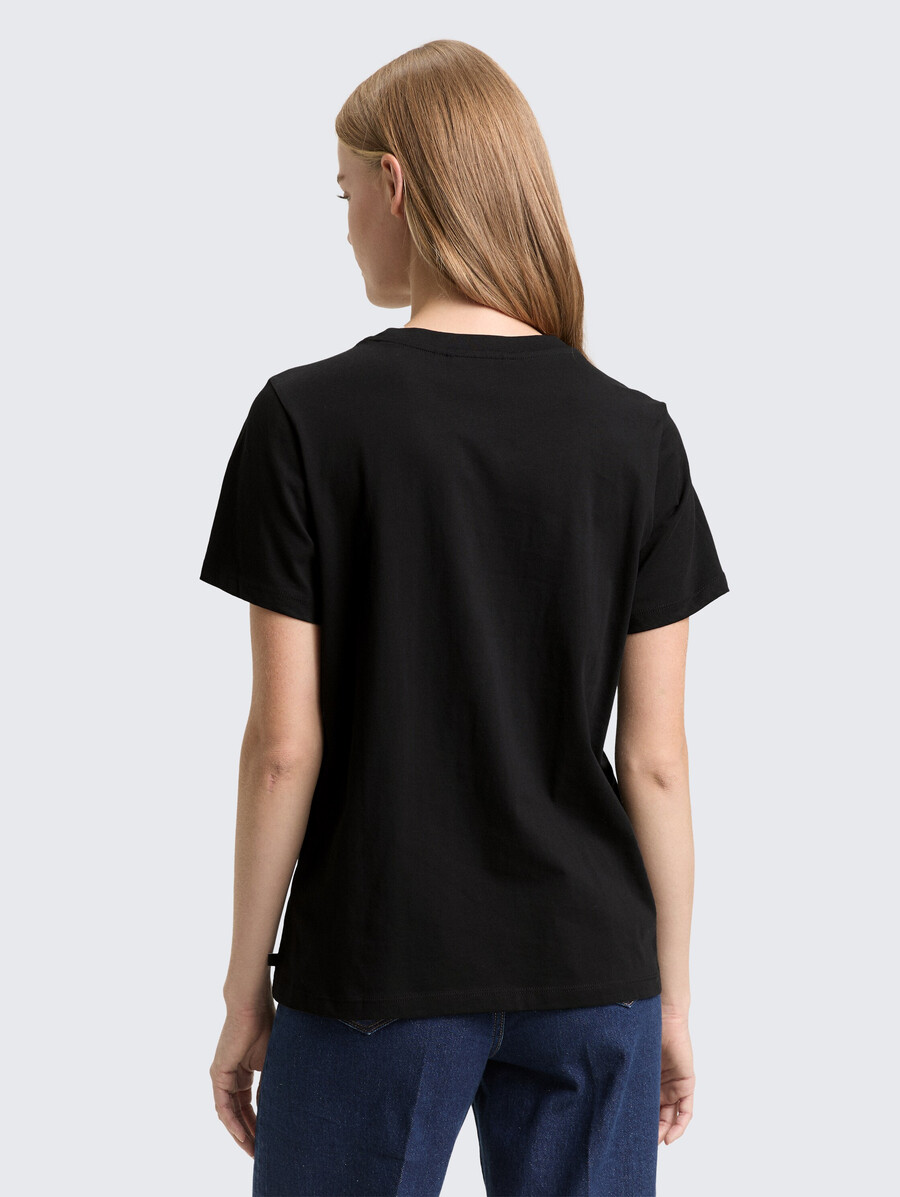 camiseta holgada con bordado de purpurina