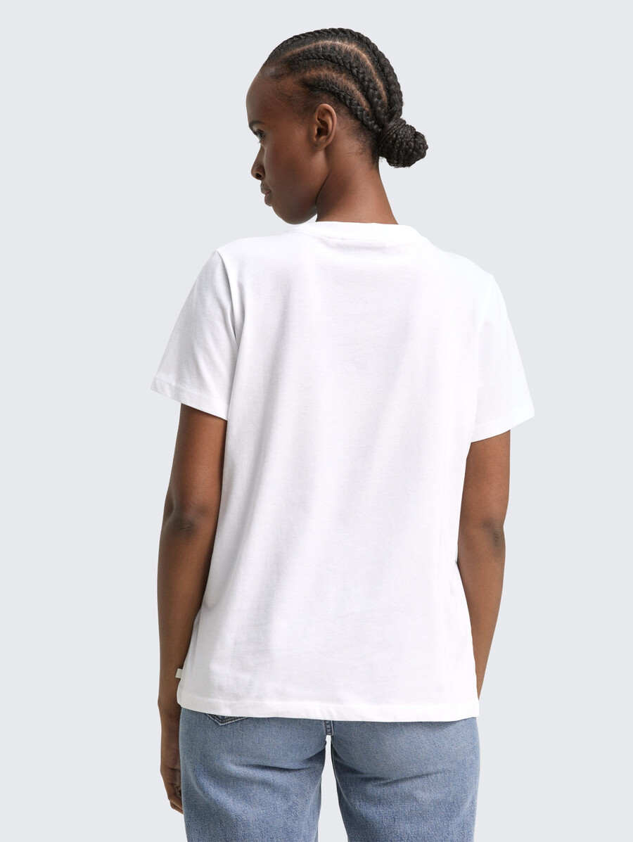camiseta holgada con bordado de purpurina