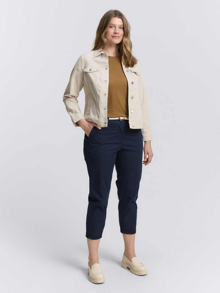 talla grande - pantalones chinos ajustados con cinturón