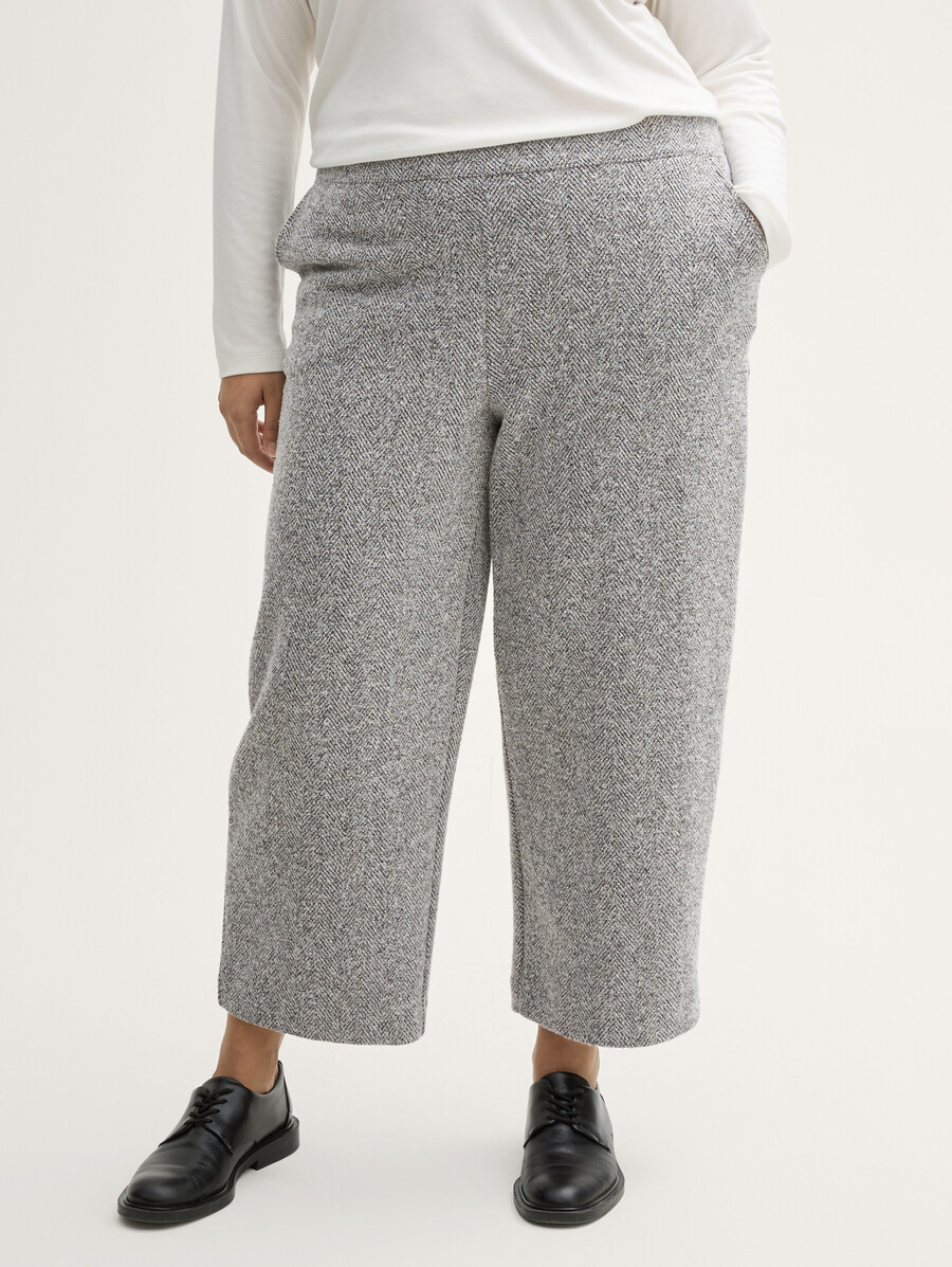 tallas grandes - pantalón culotte cropped