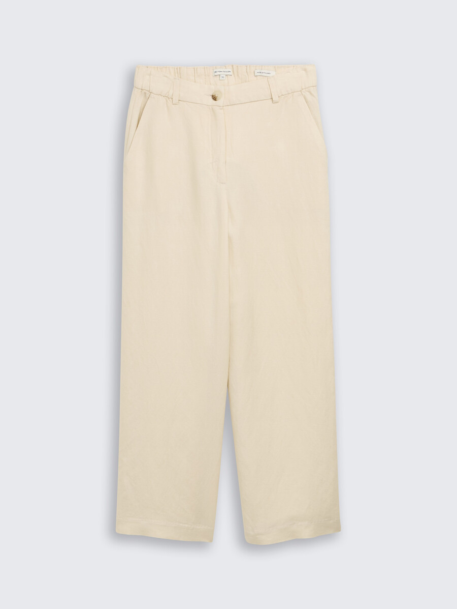 pantalón culotte con contenido de lino