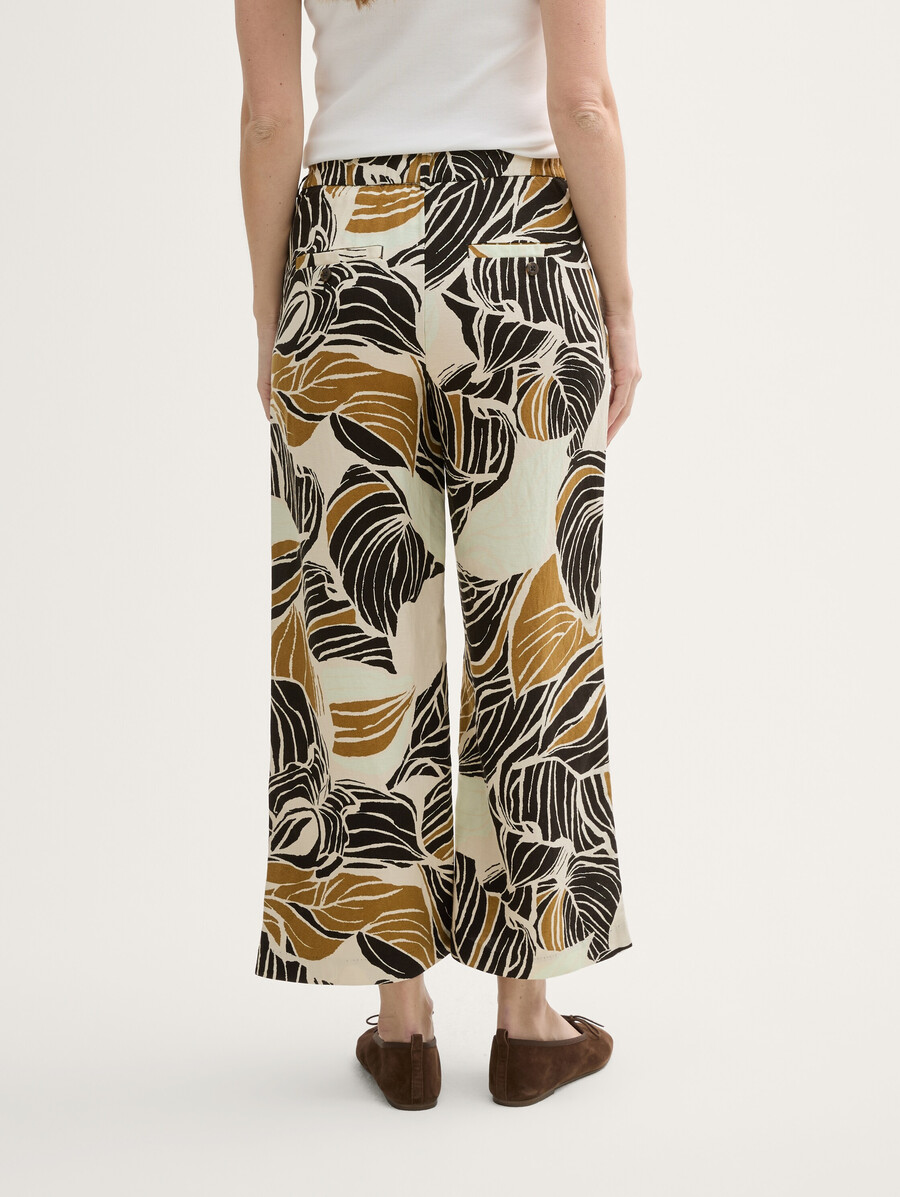 pantalón culotte con contenido de lino
