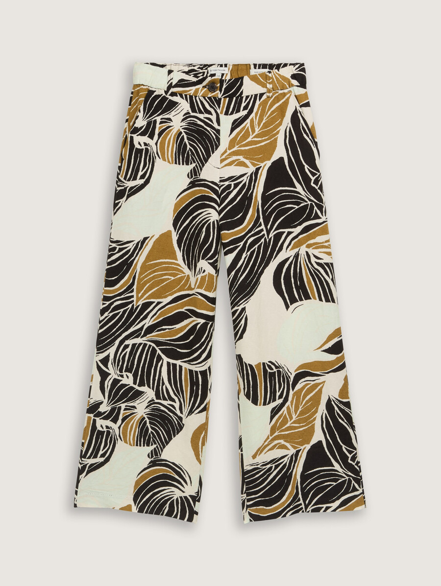 pantalón culotte con contenido de lino