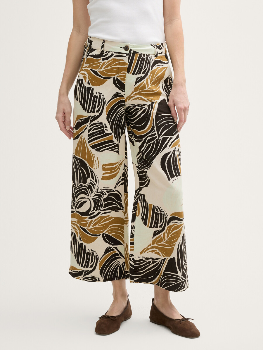 pantalón culotte con contenido de lino