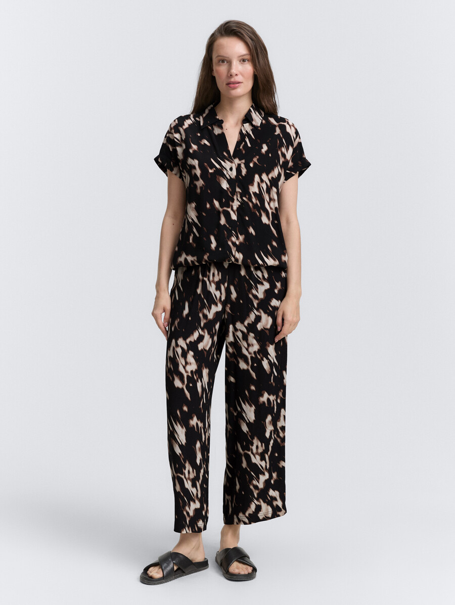 pantalón culotte con estampado