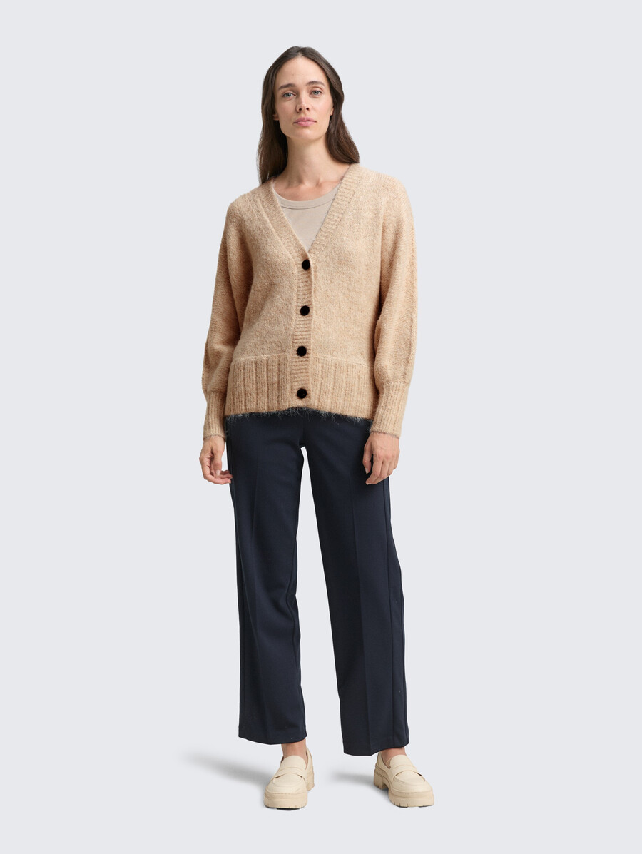 cárdigan oversize con contenido de lana