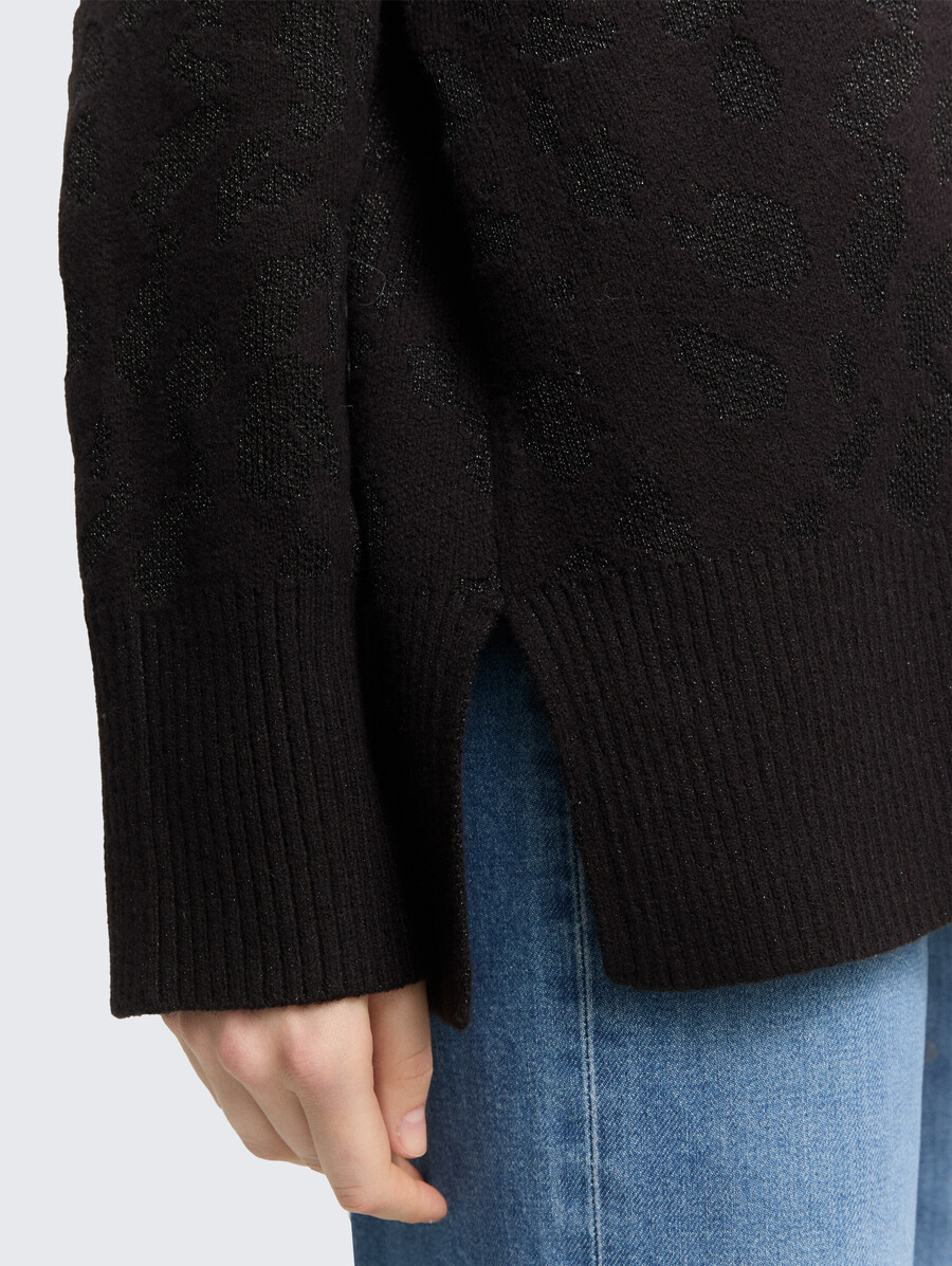 cárdigan oversize con efecto brillo