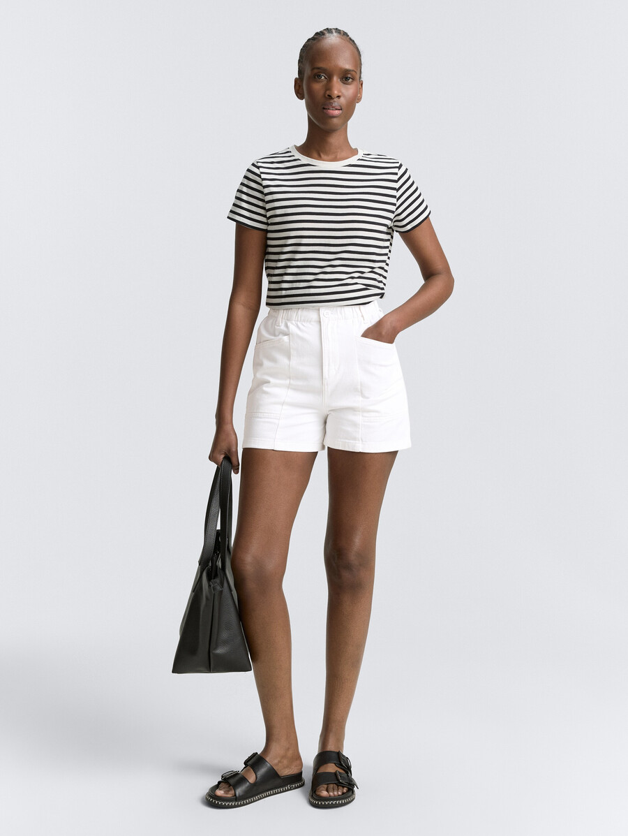 pantalones cortos vaqueros con estampado paperbag