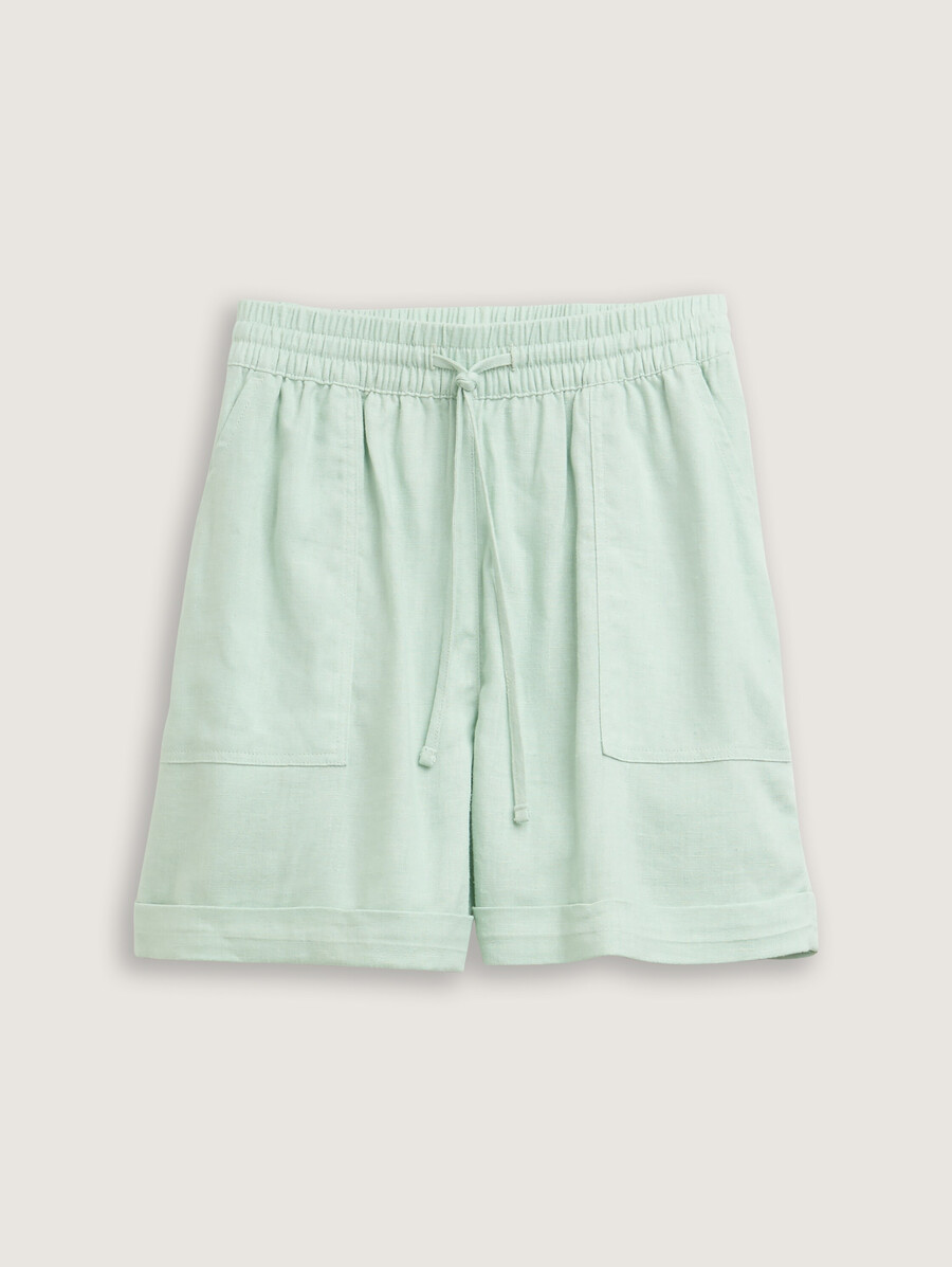 pantalones cortos relajados con contenido de lino