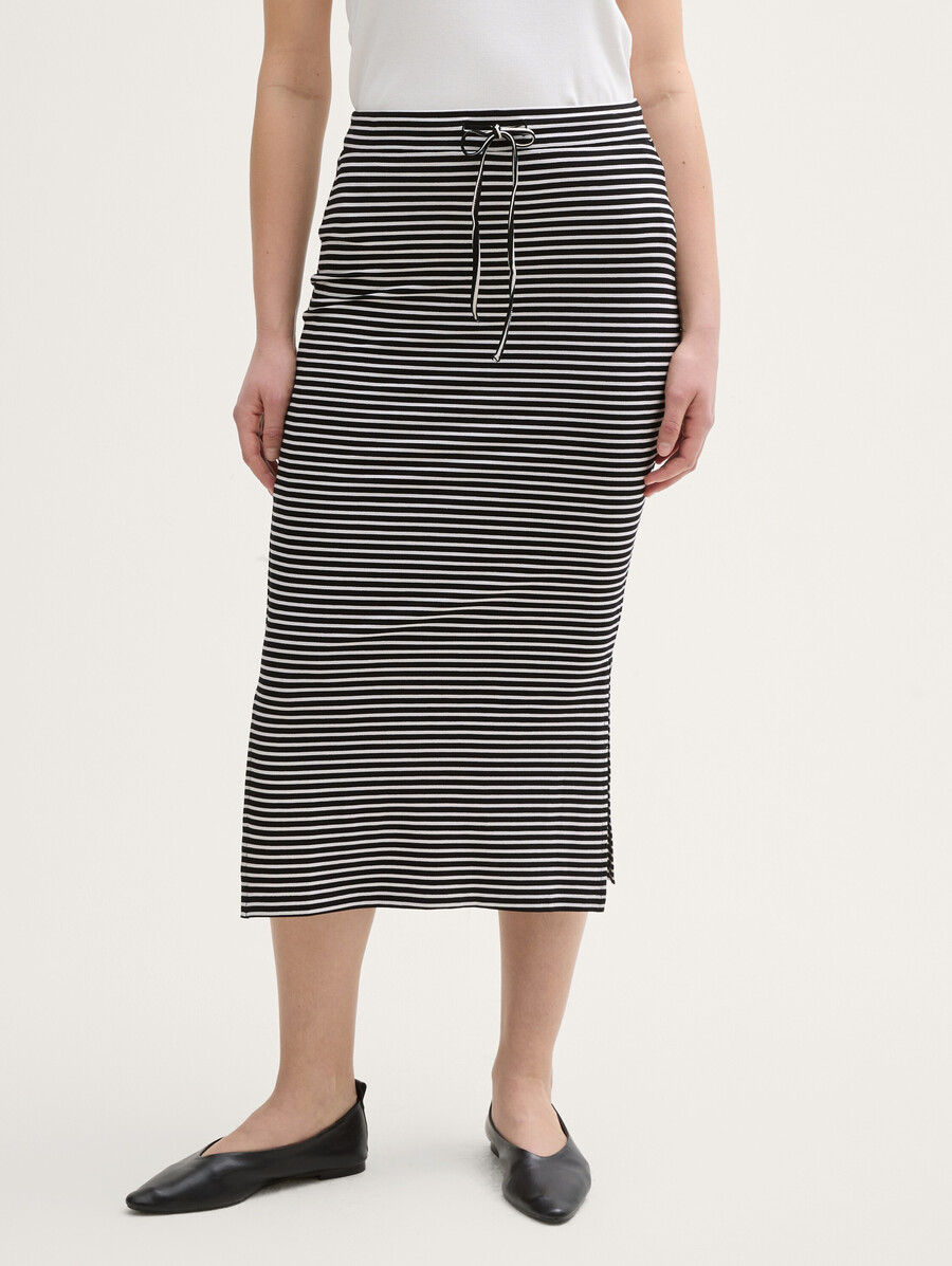 falda midi de jersey