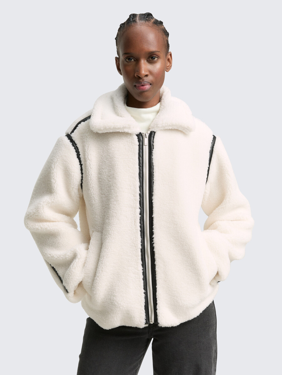 chaqueta de peluche holgada