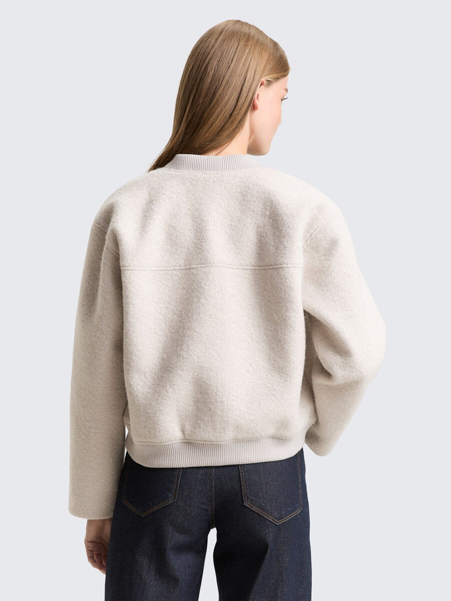 chaqueta bomber de bouclé