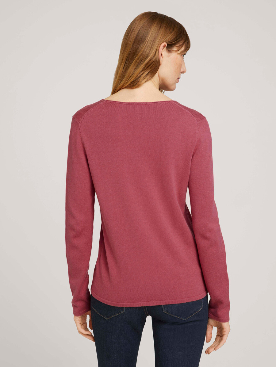 jersey con escote en pico