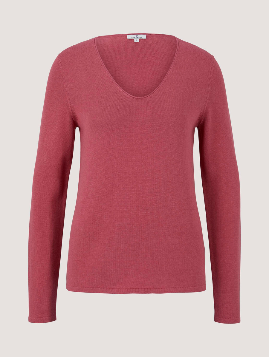 jersey con escote en pico