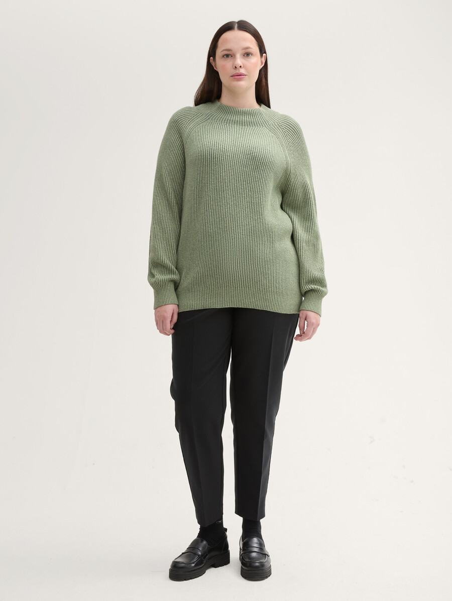 talla grande - jersey de punto con cuello alto