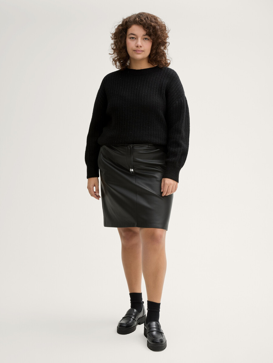 talla grande - jersey de punto con lentejuelas