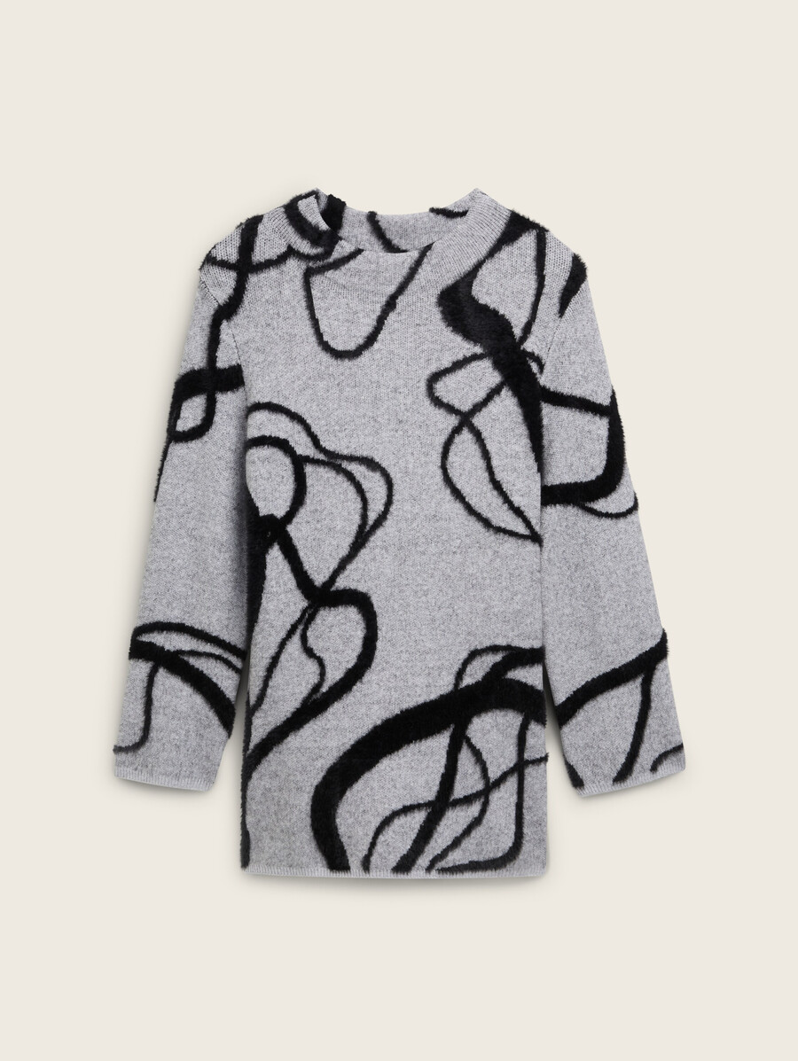 talla grande - jersey de punto holgado con estampado