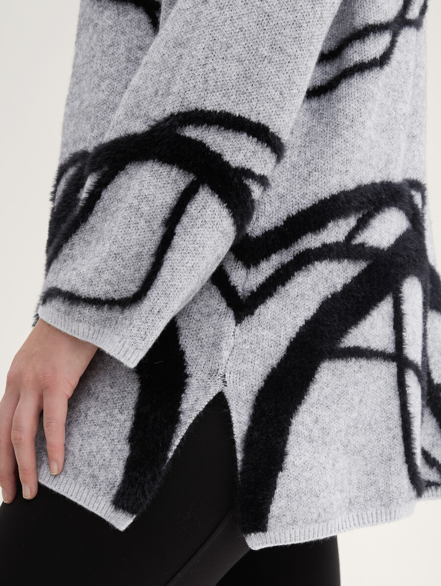 talla grande - jersey de punto holgado con estampado