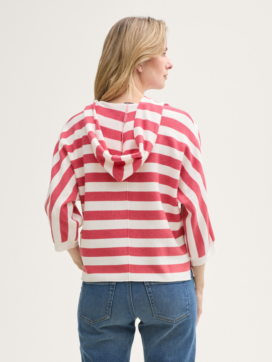 jersey de punto holgado con capucha