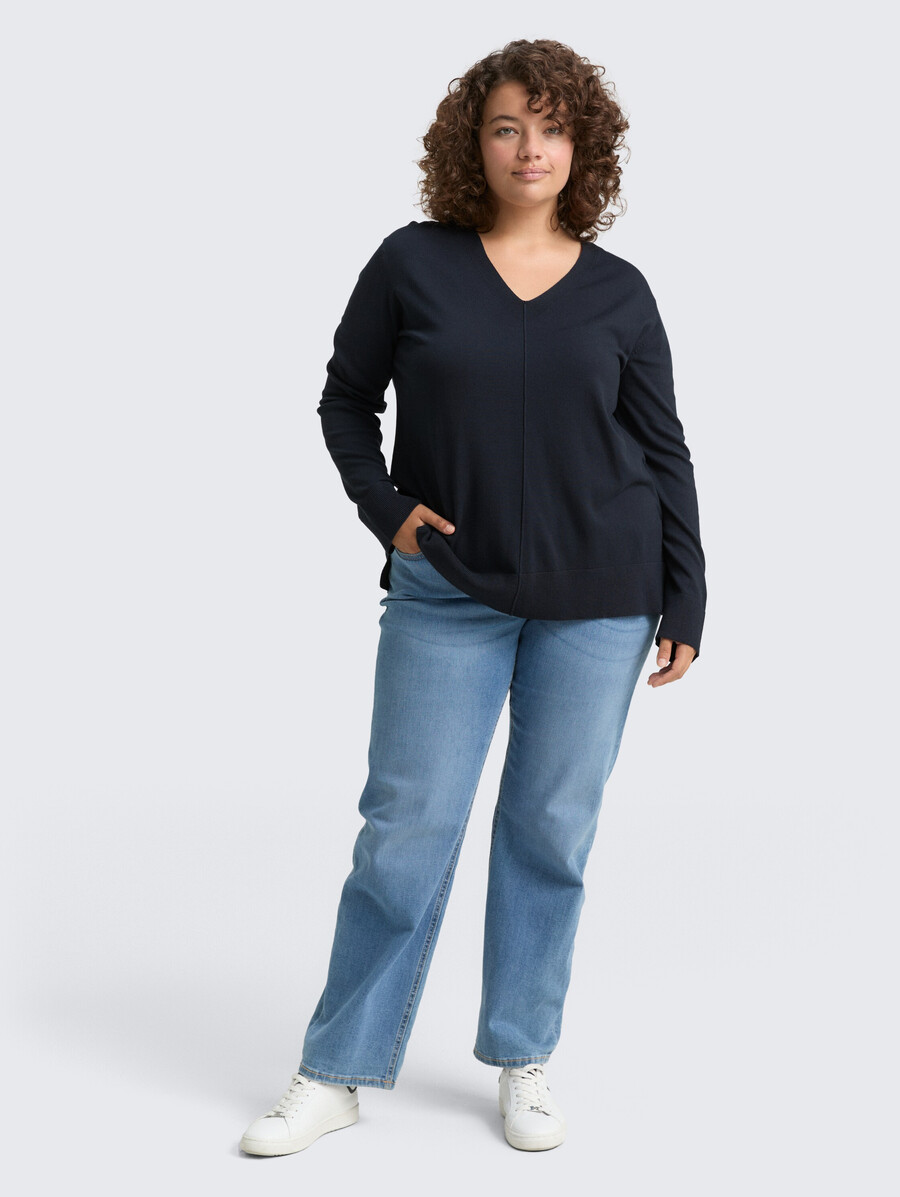 talla grande - jersey de punto holgado