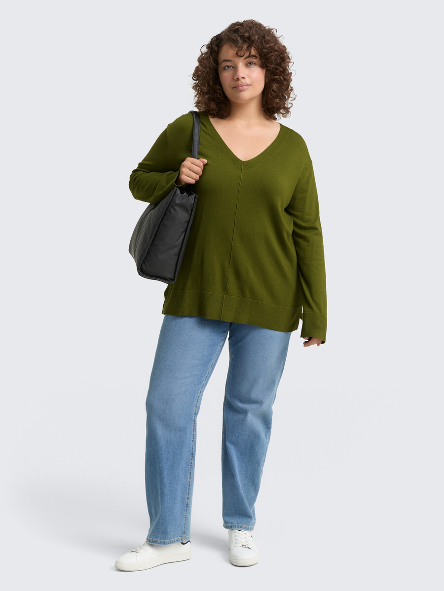 talla grande - jersey de punto holgado