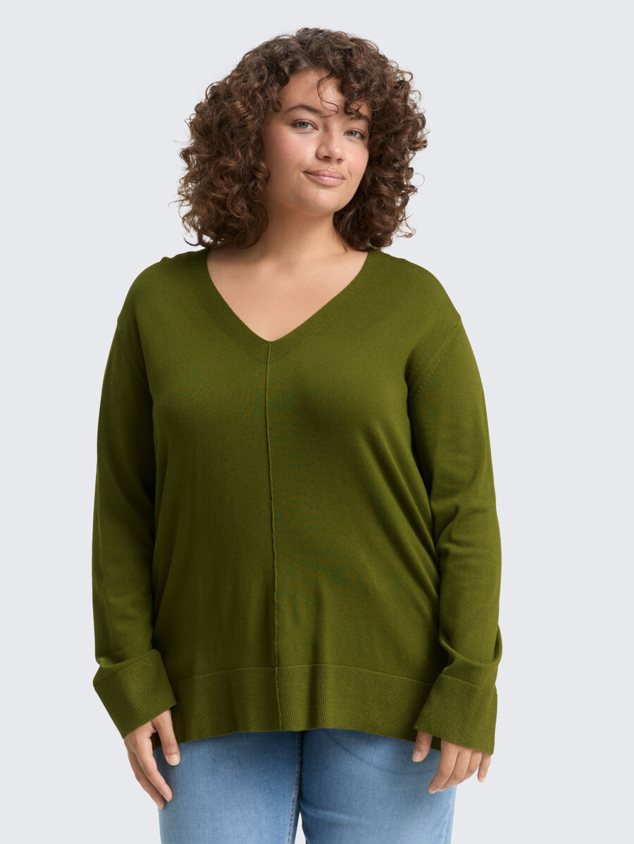 talla grande - jersey de punto holgado