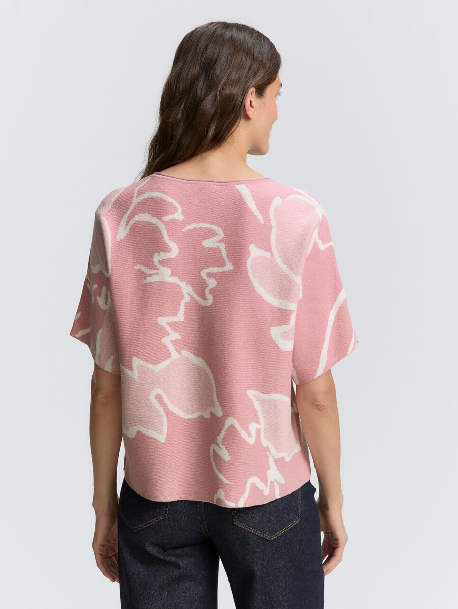jersey de punto holgado con estampado