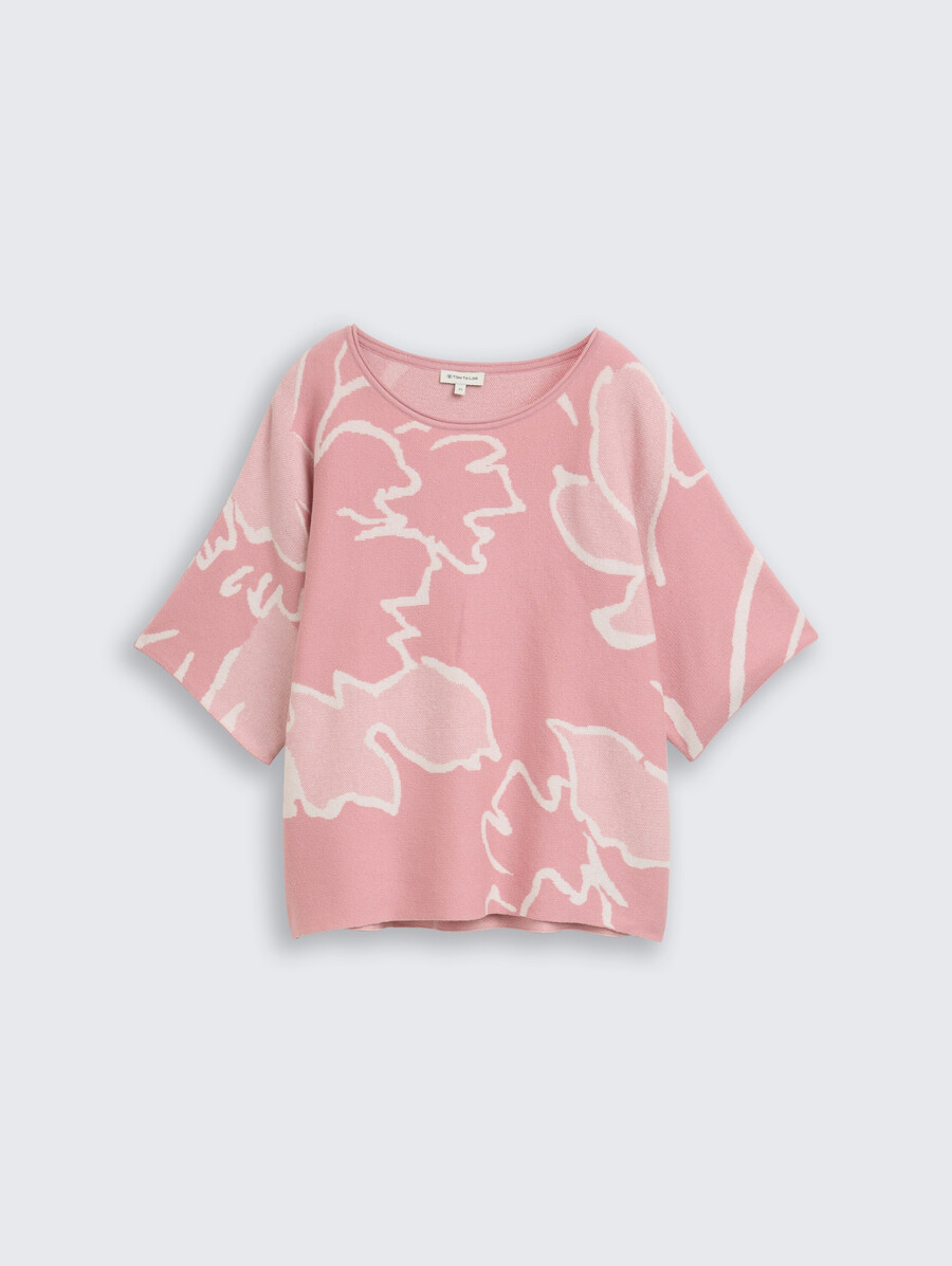jersey de punto holgado con estampado