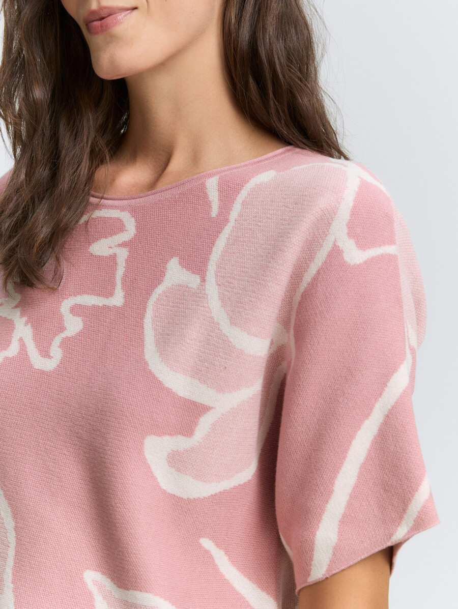 jersey de punto holgado con estampado