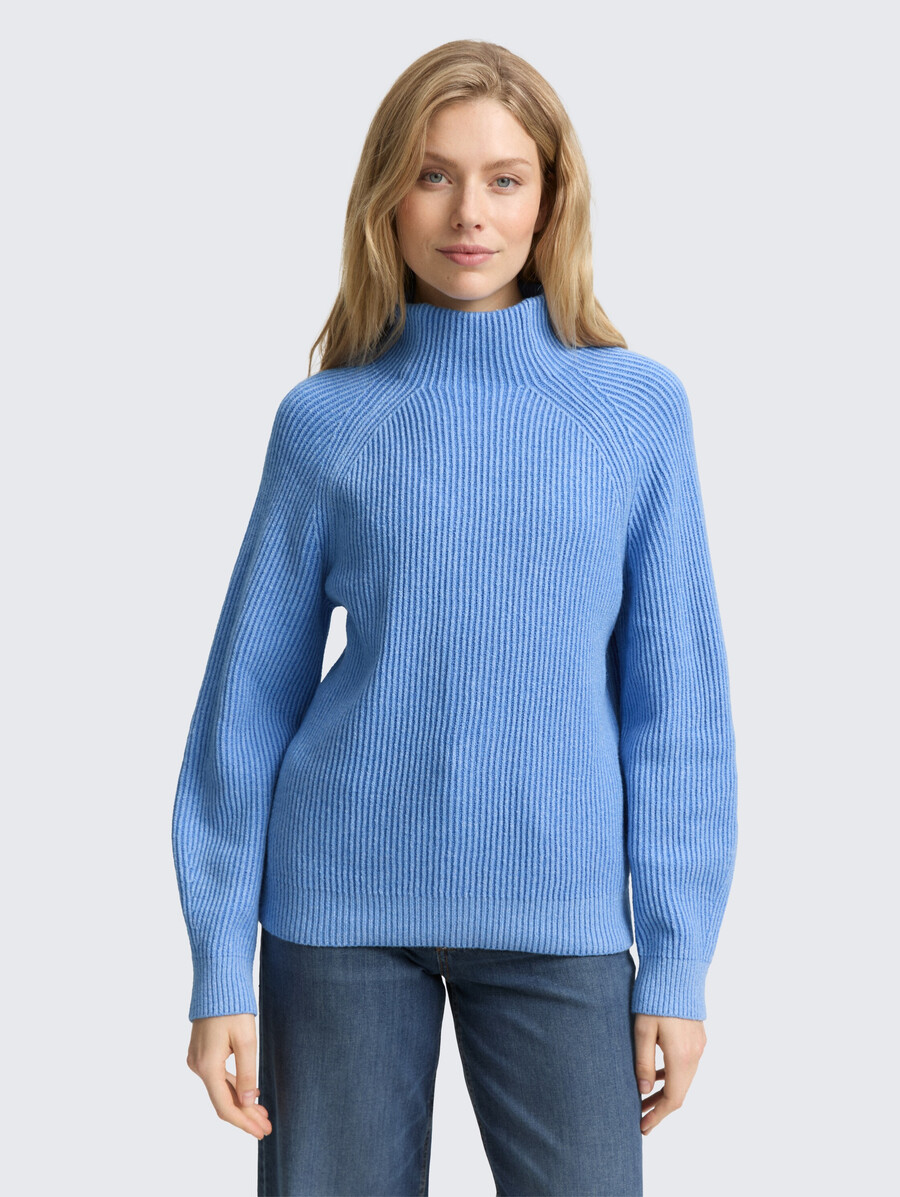 jersey de punto holgado con cuello alto