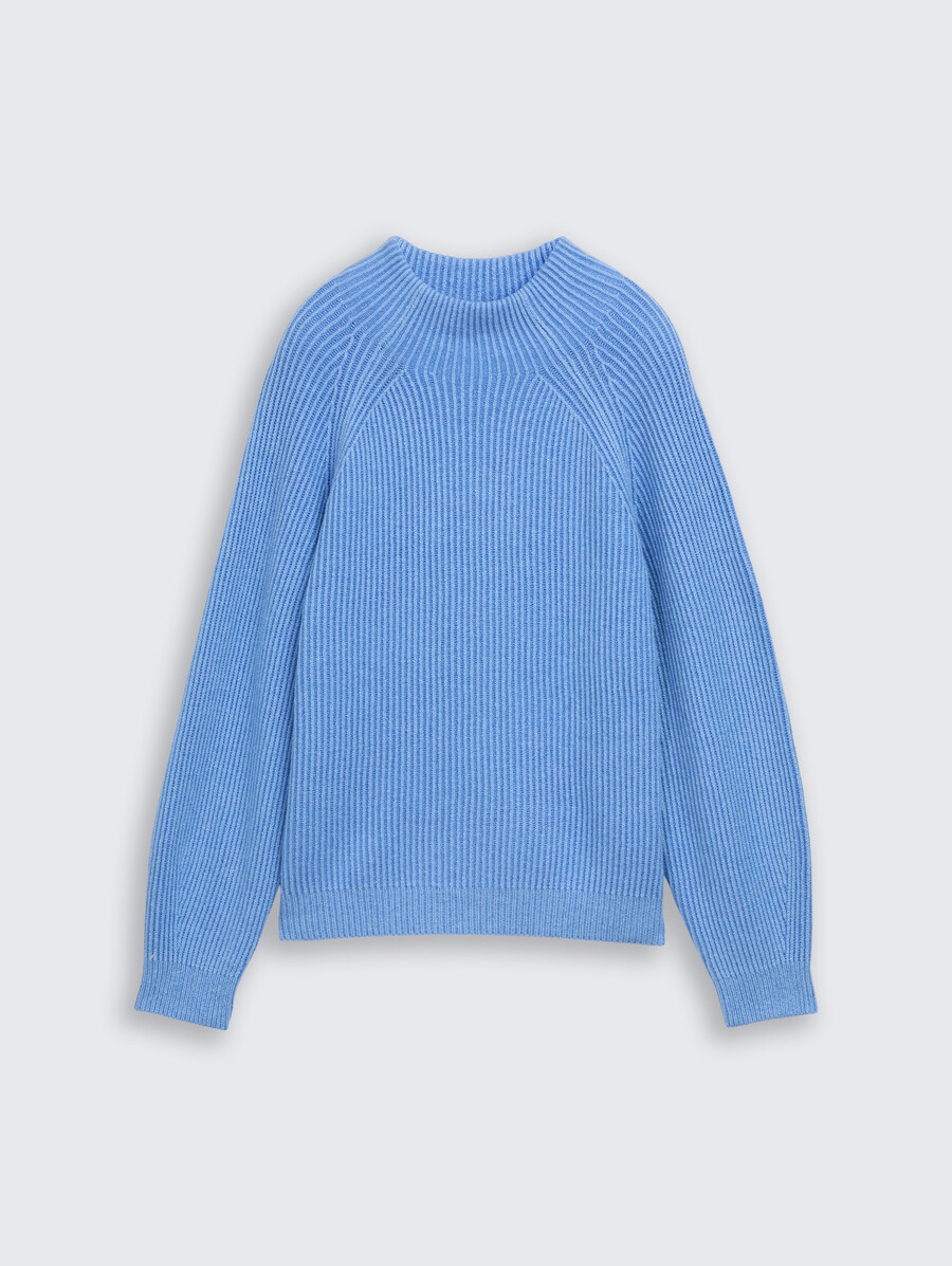 jersey de punto holgado con cuello alto