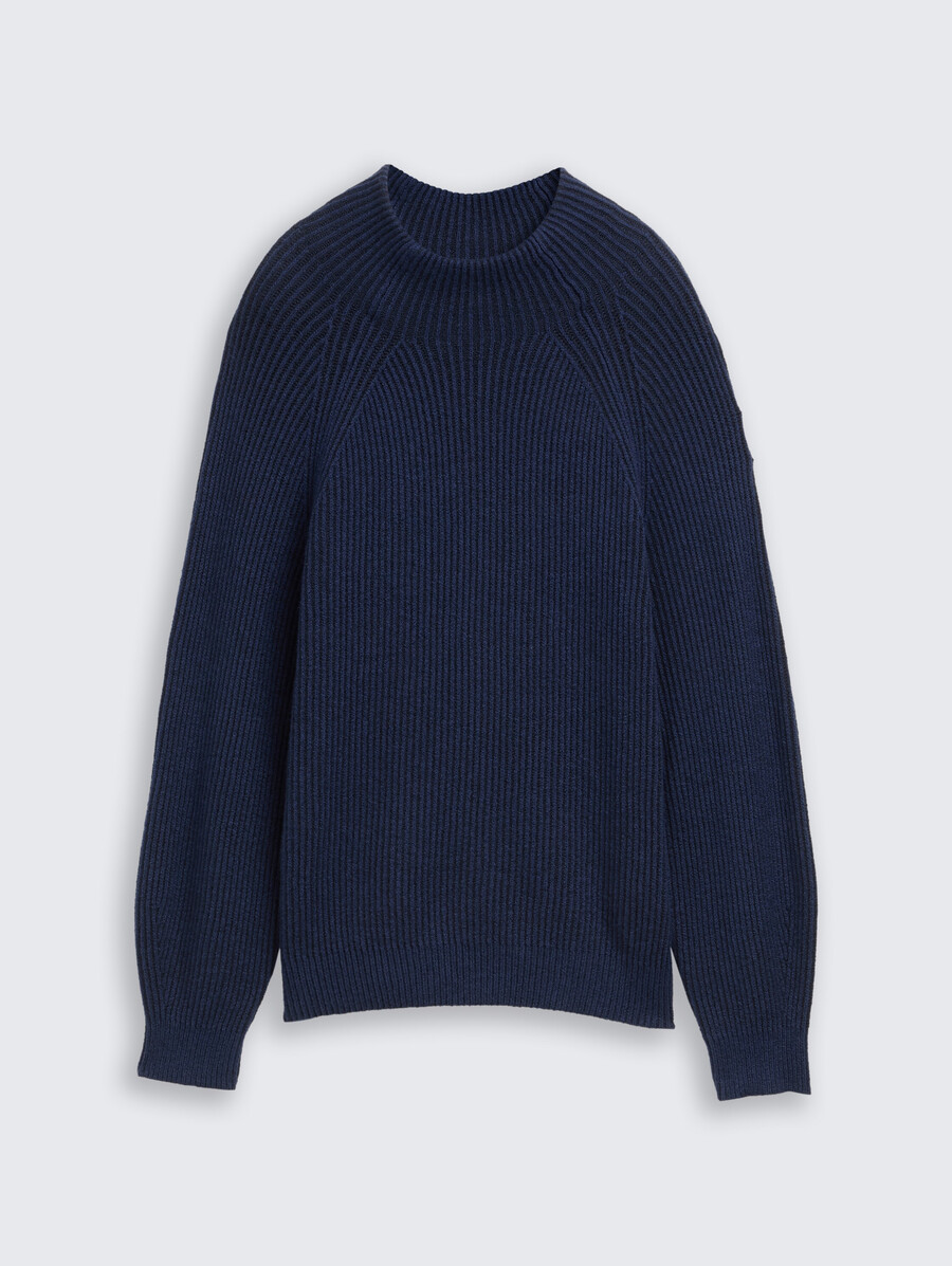 jersey de punto holgado con cuello alto