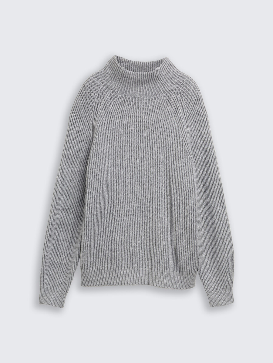 jersey de punto holgado con cuello alto