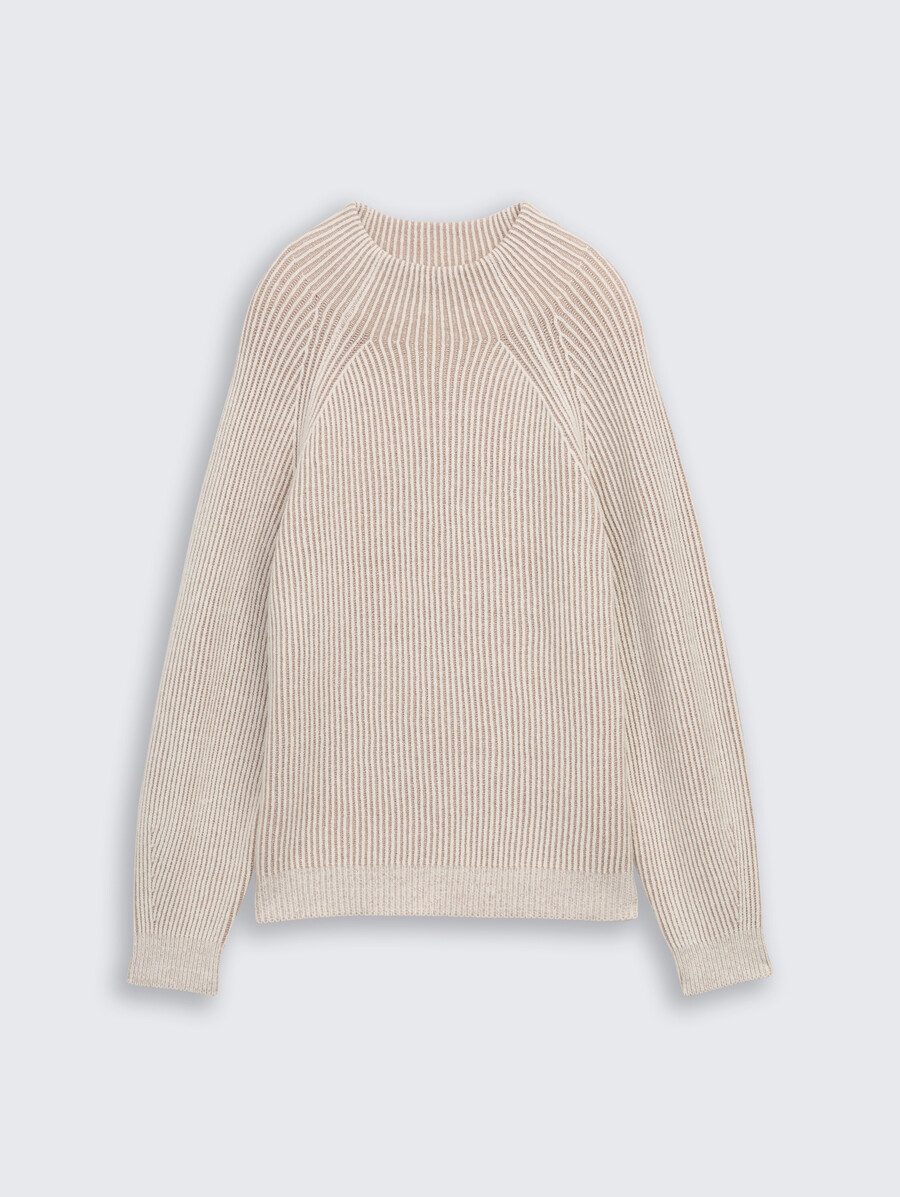 jersey de punto holgado con cuello alto