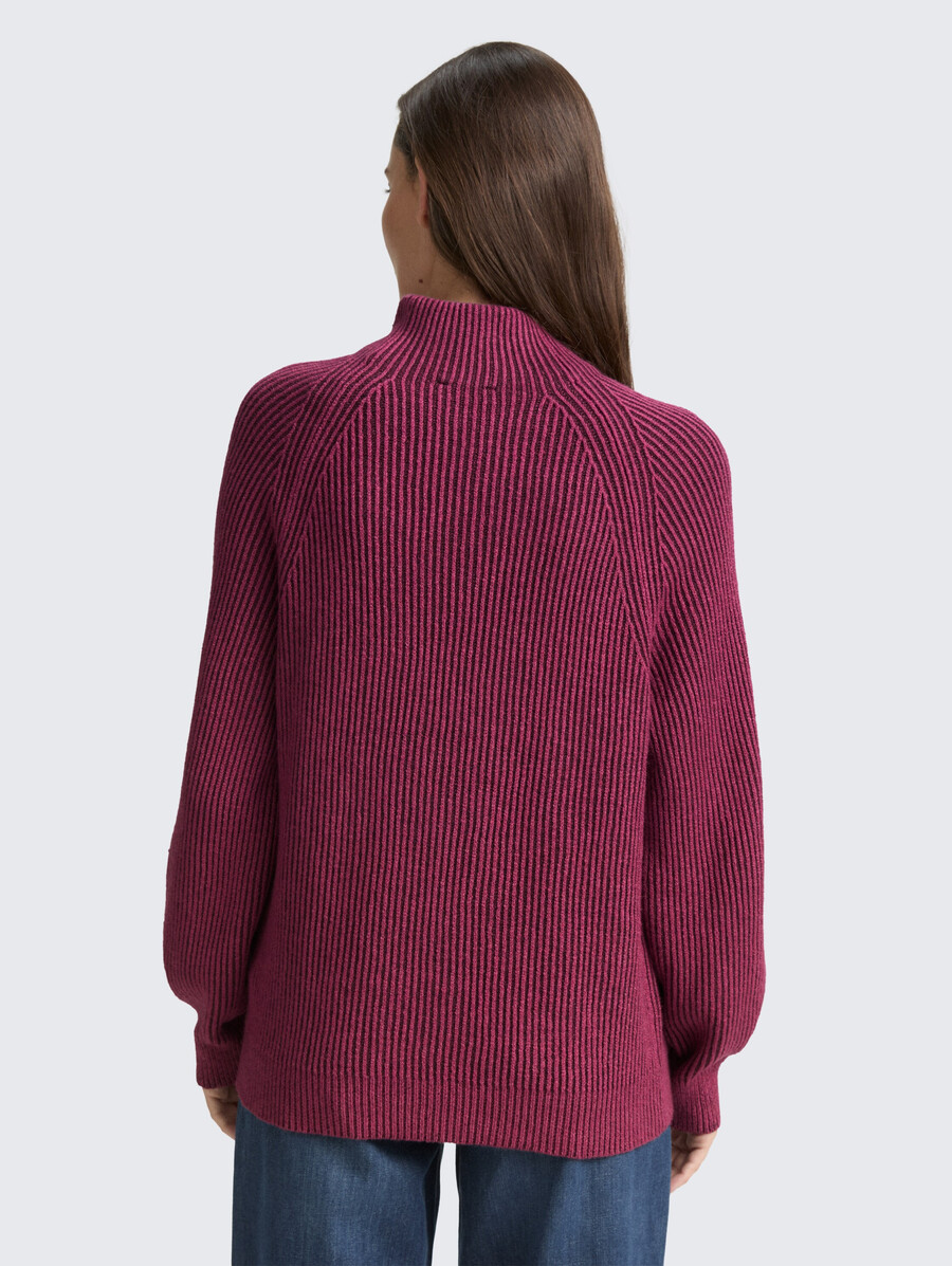 jersey de punto holgado con cuello alto